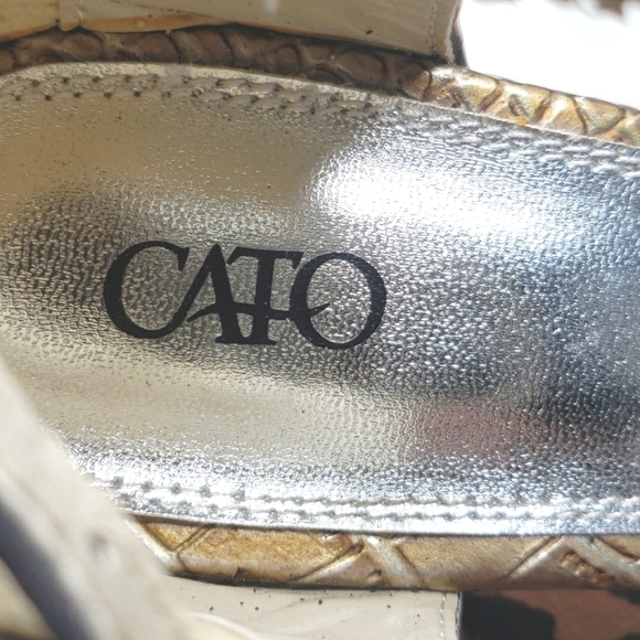 Cato Alligator Platform Spike Heels Sandals Ankle Strap 8M - Picture 5 of 7